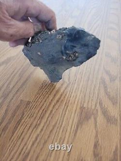 Black Obsidian Tomahawk Native American Stone Effigy Rock Art, Artifacts, Tools