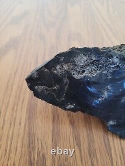 Black Obsidian Tomahawk Native American Stone Effigy Rock Art, Artifacts, Tools