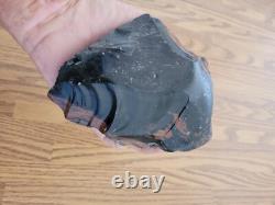 Black/Red Obsidian Hand Axe Native American Stone Rock Art, Artifacts, Tools
