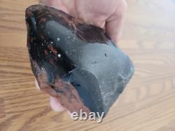 Black/Red Obsidian Hand Axe Native American Stone Rock Art, Artifacts, Tools