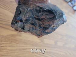 Black/Red Obsidian Hand Axe Native American Stone Rock Art, Artifacts, Tools