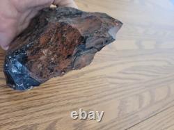 Black/Red Obsidian Hand Axe Native American Stone Rock Art, Artifacts, Tools