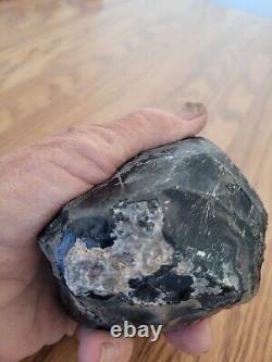 Black & Red Obsidian Native American Stone Effigy Rock Art, Artifacts, Tools