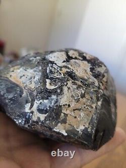 Black & Red Obsidian Native American Stone Effigy Rock Art, Artifacts, Tools