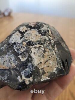 Black & Red Obsidian Native American Stone Effigy Rock Art, Artifacts, Tools