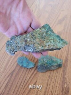 Blue & Gold Fish Native American Stone Effigy Rock Art, Artifacts, Tools