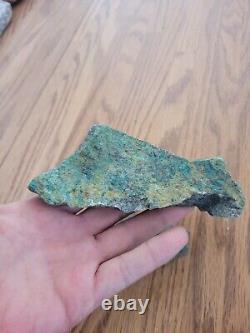 Blue & Gold Fish Native American Stone Effigy Rock Art, Artifacts, Tools