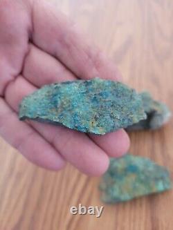 Blue & Gold Fish Native American Stone Effigy Rock Art, Artifacts, Tools