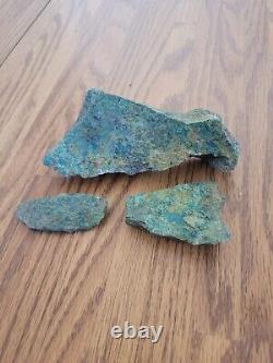 Blue & Gold Fish Native American Stone Effigy Rock Art, Artifacts, Tools