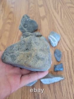 Blue/Gray Deer Head Native American Stone Effigy Rock Art, Artifacts, Tools