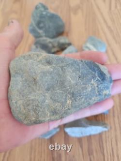 Blue/Gray Deer Head Native American Stone Effigy Rock Art, Artifacts, Tools