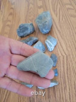 Blue/Gray Deer Head Native American Stone Effigy Rock Art, Artifacts, Tools