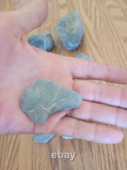 Blue/Gray Deer Head Native American Stone Effigy Rock Art, Artifacts, Tools