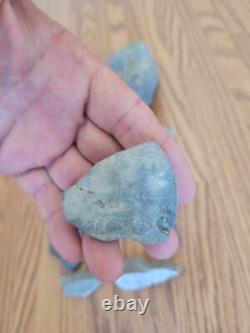 Blue/Gray Deer Head Native American Stone Effigy Rock Art, Artifacts, Tools