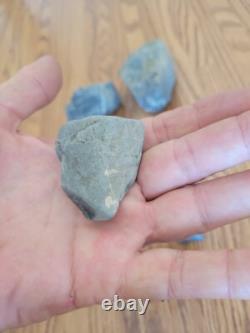 Blue/Gray Deer Head Native American Stone Effigy Rock Art, Artifacts, Tools