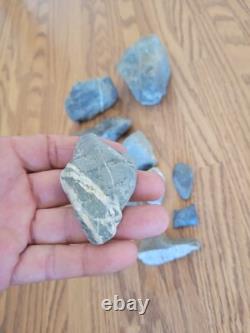 Blue/Gray Deer Head Native American Stone Effigy Rock Art, Artifacts, Tools