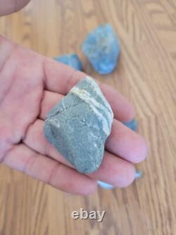 Blue/Gray Deer Head Native American Stone Effigy Rock Art, Artifacts, Tools