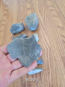 Blue/Gray Deer Head Native American Stone Effigy Rock Art, Artifacts, Tools