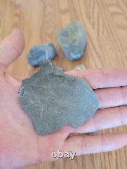 Blue/Gray Deer Head Native American Stone Effigy Rock Art, Artifacts, Tools