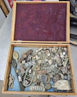 Box Of Civil War and other Artifacts found while metal detecting in virginia