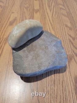 Brown Mortar & Pestle Native American Stone Rock Art, Artifacts, Tools