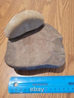 Brown Mortar & Pestle Native American Stone Rock Art, Artifacts, Tools