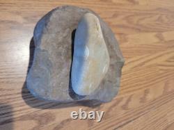 Brown Mortar & Pestle Native American Stone Rock Art, Artifacts, Tools