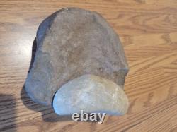 Brown Mortar & Pestle Native American Stone Rock Art, Artifacts, Tools