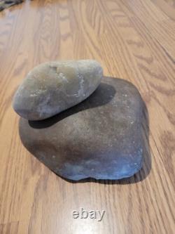 Brown Mortar & Pestle Native American Stone Rock Art, Artifacts, Tools