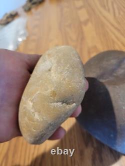 Brown Mortar & Pestle Native American Stone Rock Art, Artifacts, Tools