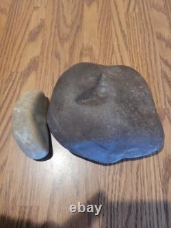 Brown Mortar & Pestle Native American Stone Rock Art, Artifacts, Tools