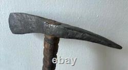 Ca. 1830-1850 NATIVE AMERICAN WARRIOR SPIKE TOMAHAWK. EARLY HAFT. GUARANTEED