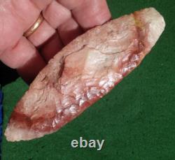 Colorful 5-1/16 Early Archaic Knife Blade Authentic Nebraska Arrowhead