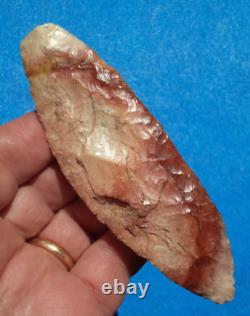 Colorful 5-1/16 Early Archaic Knife Blade Authentic Nebraska Arrowhead
