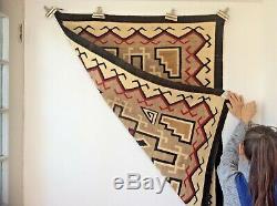 Crystal Navajo Rug Blanket Native American Old Early