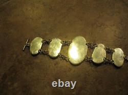 DYNAMITE Vintage Native American Sterling PREMIUM Turquoise LINK Bracelet