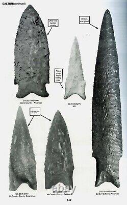 Dalton Arrowhead with C. O. A, Early Archaic 10,000 9200 B. P. Illinois