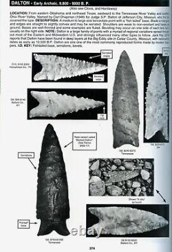 Dalton Arrowhead with C. O. A, Early Archaic 10,000 9200 B. P. Illinois