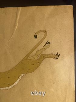 Delfico Moquino Zia Pueblo Native American Indian Early Original Painting? 1948