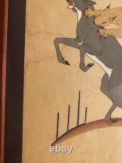 Delfico Moquino Zia Pueblo Native American Indian Early Original Painting? 1948