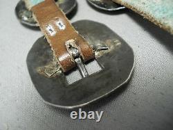 Detailed Early Vintage Navajo Sterling Silver Arrow Concho Belt Old