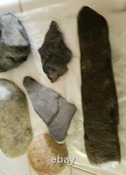 Discovered Lot Indian Artifact early stone tools relics knife pestle OC CA