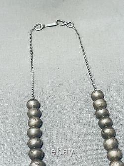 Dropdead Fab Early 1900's Vintage Navajo Sterling Silver Squash Blossom Necklace