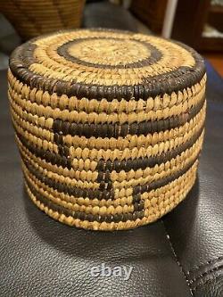 EARLY 1900's, Native American Pima, Papago Basket 5 3/4 X 4 High