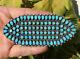 Early 4 3/8 Navajo Petit Point Snake Eye Turquoise Sterling Silver Pin Brooch