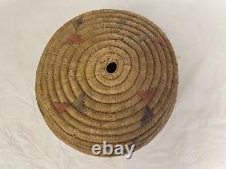 EARLY ANTIQUE Indian NATIVE AMERICAN Basket APACHE Nice Patina! Ball 9 W withLid