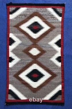 EARLY ANTIQUE NAVAJO RUG GANADO DIAMOND NATIVE AMERICAN c 1920 1930 69 X 39