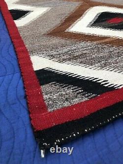 EARLY ANTIQUE NAVAJO RUG GANADO DIAMOND NATIVE AMERICAN c 1920 1930 69 X 39