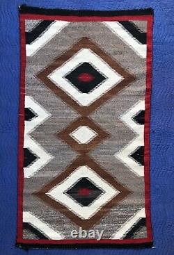 EARLY ANTIQUE NAVAJO RUG GANADO DIAMOND NATIVE AMERICAN c 1920 1930 69 X 39