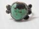 Early Antique Vintage Navajo Indian Sterling Silver Turquoise Ring Sz8.5 A+gift